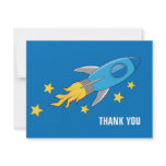 Retro Rocket Ship Thank You Card Personalized Invitation
