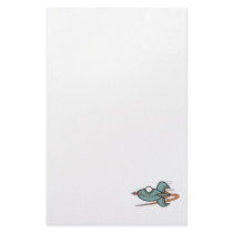 retro rocket customized stationery