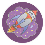 Retro Rocket stickers