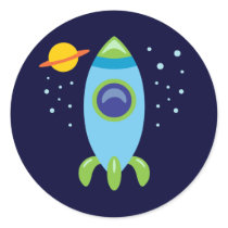 Retro Rocket Stickers