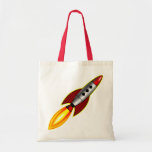 Retro Rocket Tote Bags