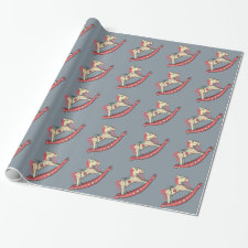 Retro Rocking Horse Wrapping Paper