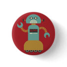 Retro Roller Robot Flair Button button