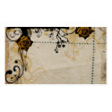 Retro roses Profile Card business cards by coconutpie Retro roses Profile Card business cards