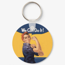 Retro Rosie We Can Do It keychains