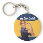Retro Rosie We Can Do It Key Chain