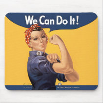 Retro Rosie We Can Do It mousepads