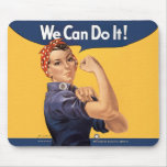 Retro Rosie We Can Do It Mousepad