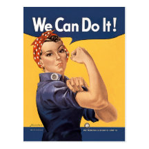 Retro Rosie We Can Do It Post Cards