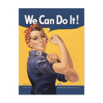 Retro Rosie We Can Do It postcards