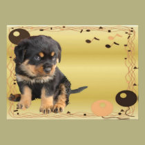 Retro Rottweiler Party invitations