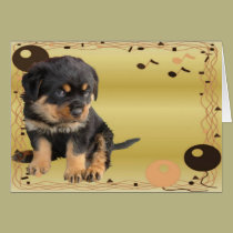 Retro Rottweiler Party cards