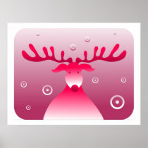 Retro Rudolf Print