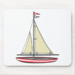 Retro Sailboat Mouse Pad