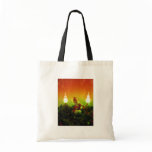 Retro Santa and Bubble Lights Canvas Bag