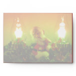 Retro Santa and Bubble Lights Matching Card Envelope