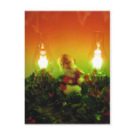 Retro Santa and Bubble Lights Post Cards