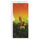 Retro Santa and Bubble Lights Customized Rack Card