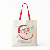 Retro Santa Believe Canvas Bag