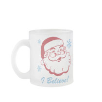 Retro Santa Believe Mugs