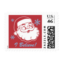 Retro Santa Believe Stamp
