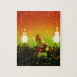 Retro Santa Claus and Bubble Lights Jigsaw Puzzles