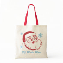 Retro Santa Elf Made Man bags