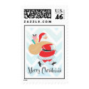 Retro Santa Holiday Postage Stamp stamp