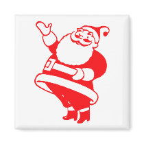 Retro Santa Refrigerator Magnets