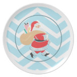 Retro Santa Plate  |  Holiday Plates