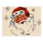 Retro Santa With Stars Post Cards