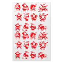 Retro Santas Craft Paper Stationery
