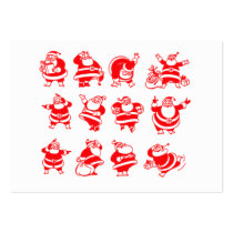 Retro Santas Gift Tag business cards
