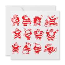 Retro Santas invitations by grnidlady Retro Santas invitations