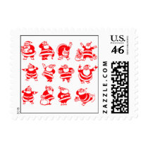 Retro Santas Stamps