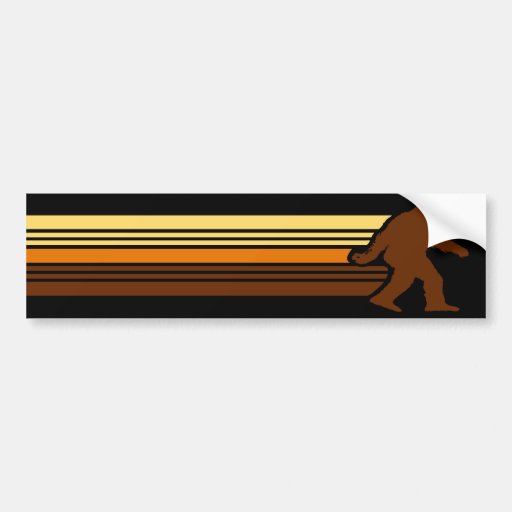Retro Sasquatch Bumper Sticker