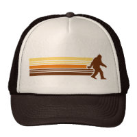 Retro Sasquatch Design Mesh Trucker Hat
