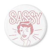 Retro Sassy Attitude magnets by koncepts Retro Sassy Attitude magnets