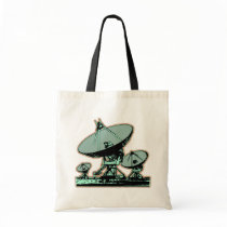 Retro Satellite Dish Canvas Bag