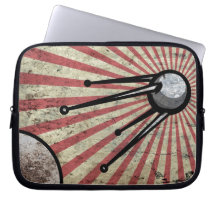 Retro satellite laptop sleeves
