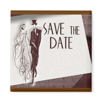 Retro Save The Date magnets by aslentz Retro Save The Date magnets