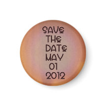 Retro Save the Date May 1 2012 Magnet magnets