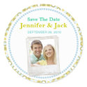 Retro Save the date Sticker with photo