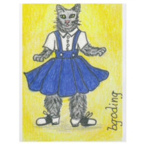 Retro school girl flyers