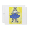 Retro school girl invitations