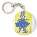 Retro school girl key chain