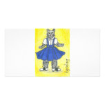 Retro school girl custom photo card
