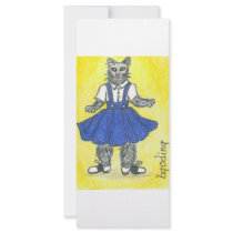 Retro school girl rack cards by Flags1 Retro school girl rack cards