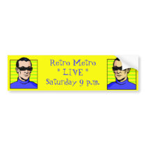 Retro Sci Fi Guy bumper stickers by JuJuGarden Retro Sci Fi Guy bumper stickers