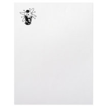 Retro Sci-Fi Robot Head - Black & White Letterhead